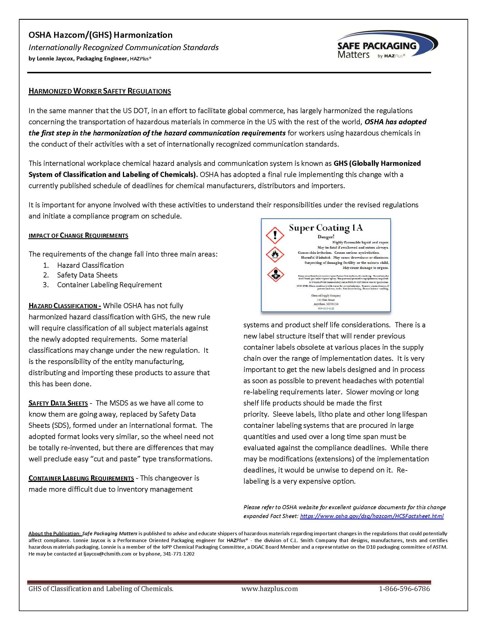 Final - Safe Packaging Matters - GHS Hazcom