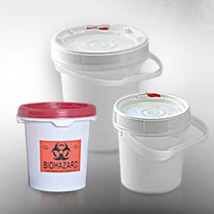 Food Grade plastic 5 Gallon Buckets pails with Screw on Lid -BPA