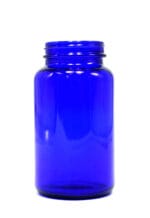 cobalt blue glass wide mouth packer bottle