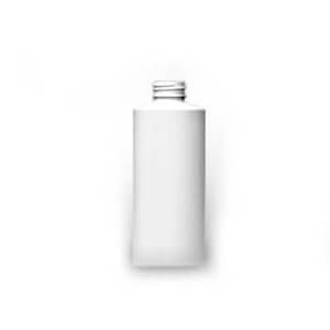 A sleek, minimalist white plastic bottle branded as "Cylinder," with a narrow opening, stands upright against a solid white background, free from any labels.