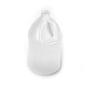 The Industrial Round is a translucent plastic gallon jug, empty, with a small spout and a handle near the top.