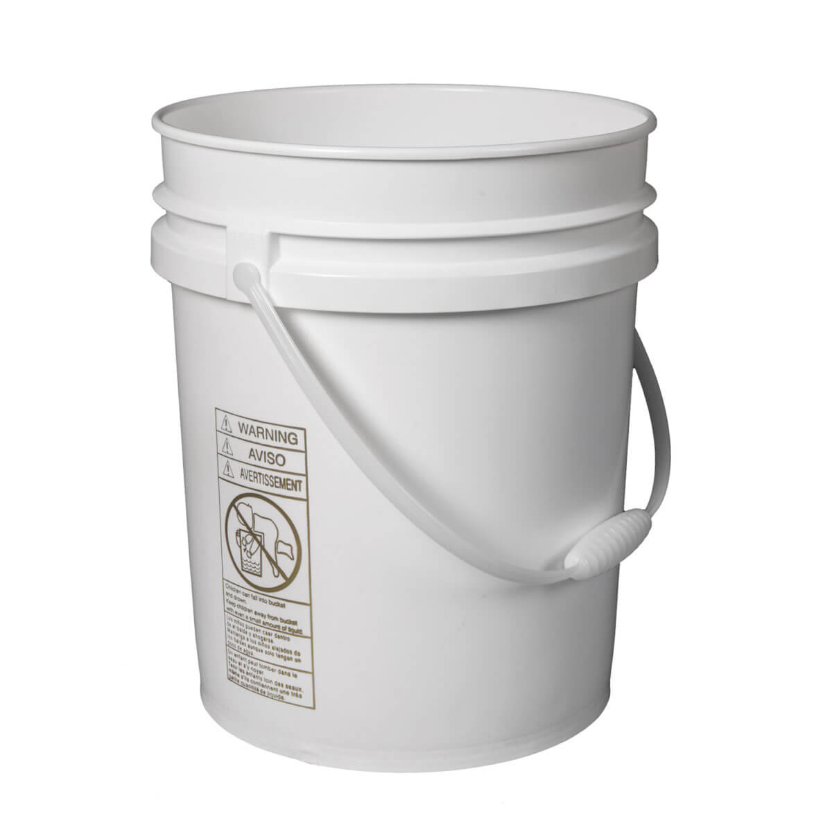 Plastic Pail - 5 Gallon, Natural