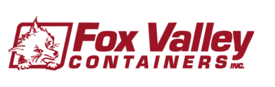 fox-valley-logo-400x127 Logo of Fox Valley Containers featuring a stylized image of a fox's head to the left, followed by the company name in bold red text.
